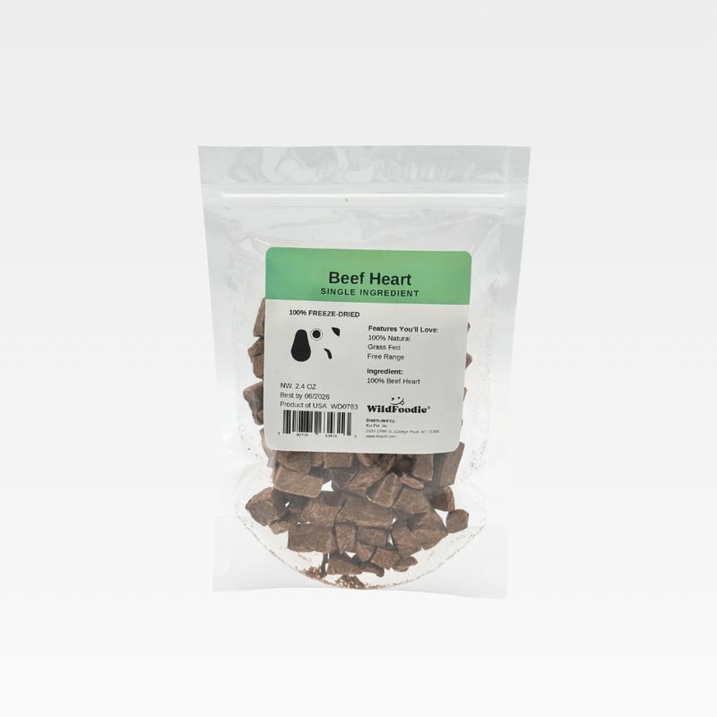 WILDFOODIE 2.4oz Freeze-dried Beef Heart
