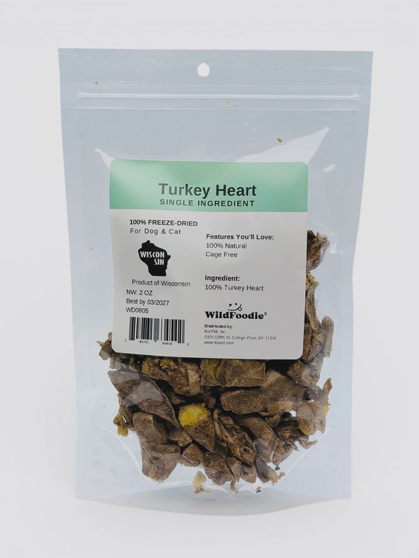 WILDFOODIE 2oz Freeze-Dried Turkey Heart
