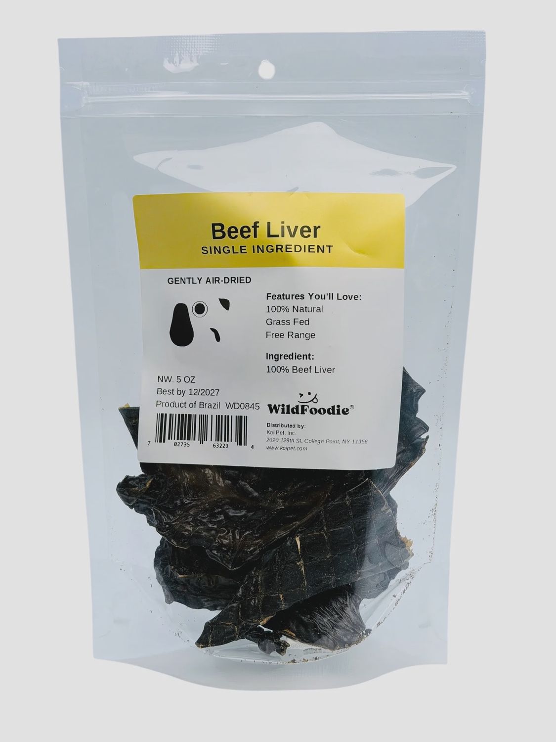 WILDFOODIE 5oz Beef Liver, Gently Air Dried