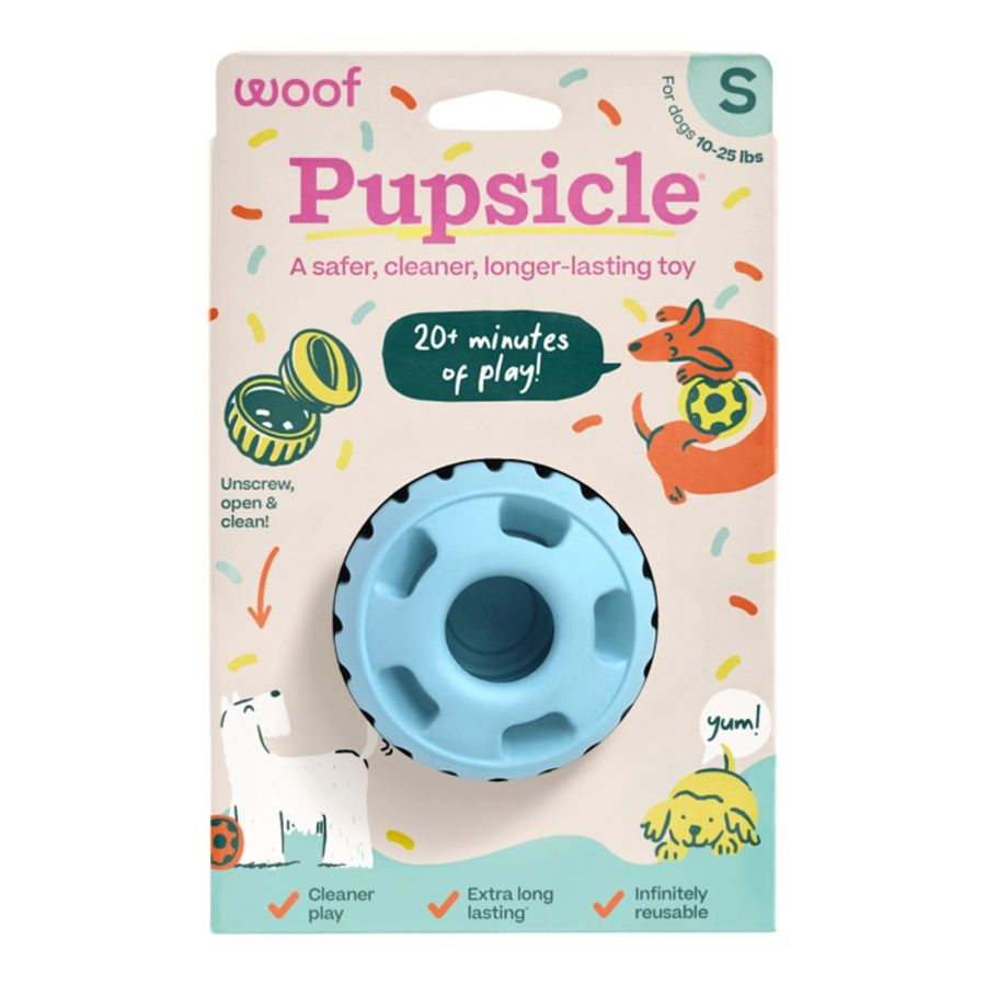 WOOF DOG PUPSICLE Birthday Blue Small