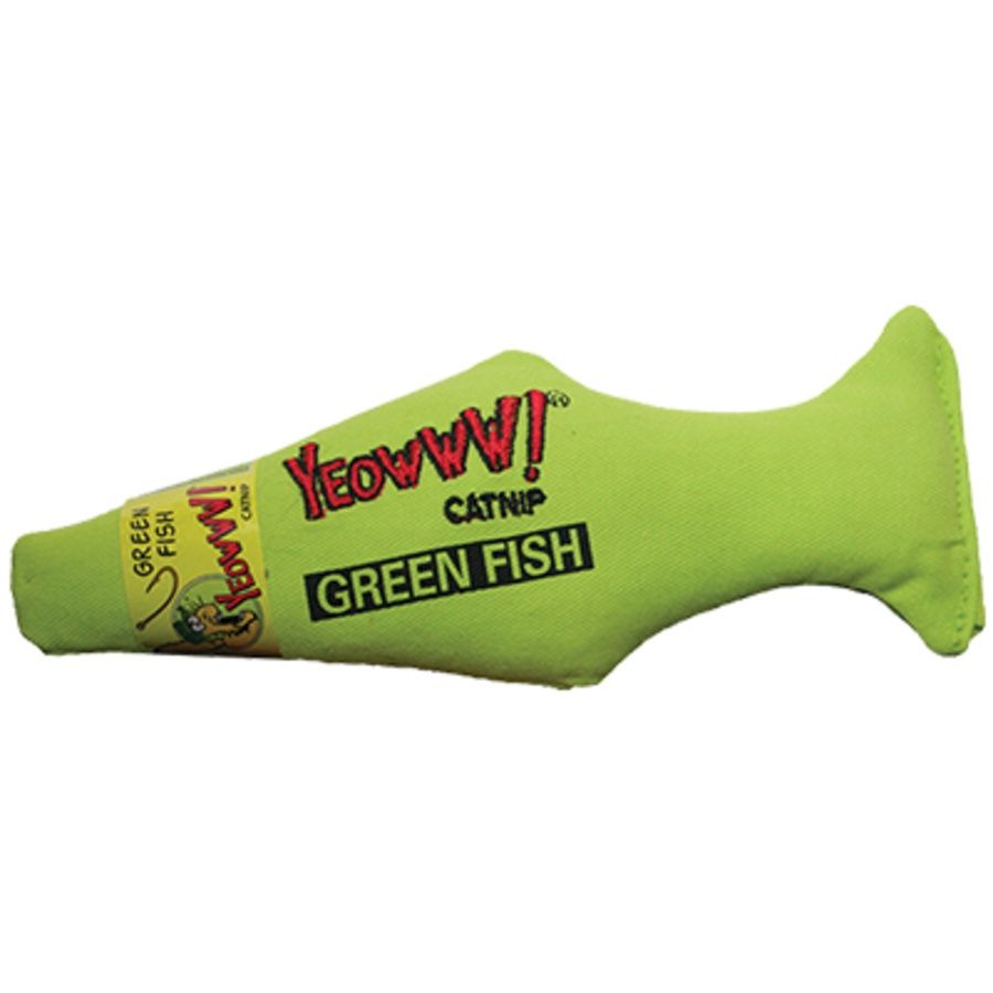 YEOWWW CAT CATNIP GREEN FISH