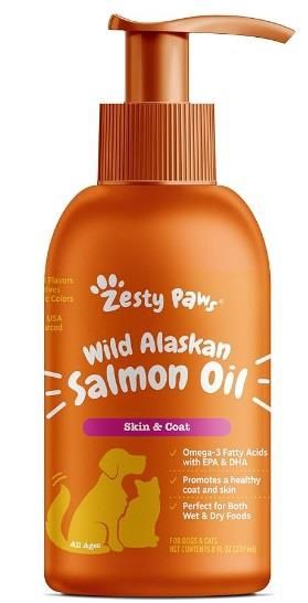 Zesty Paws Wild Alaskan Salmon Oil Formula for Dogs, 8 fl. oz.