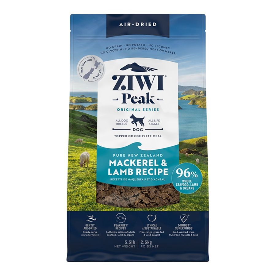 ZIWI DOG AIR DRIED MACKEREL &amp; LAMB 5.5lb