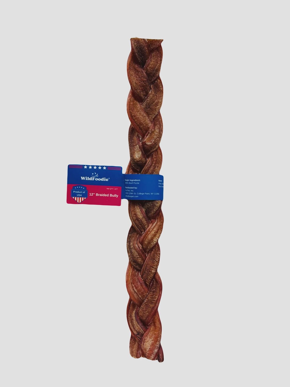 WILDFOODIE 12" Braided Bully, Jumbo
