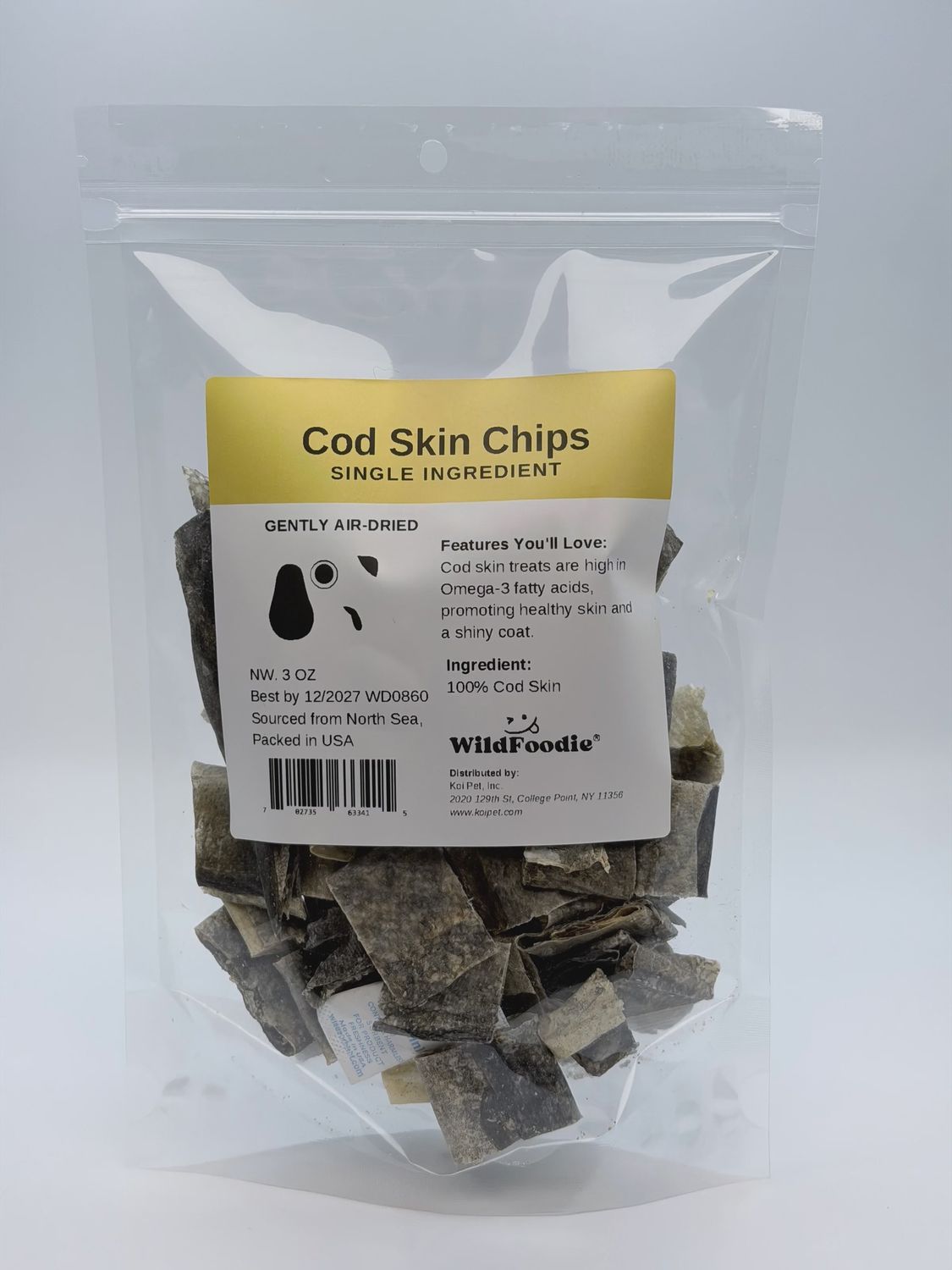 WILDFOODIE 3oz Cod Skin Chips