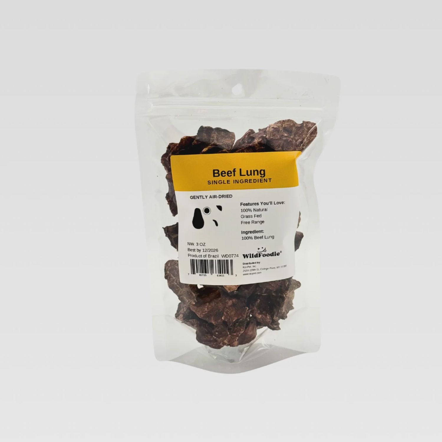 WILDFOODIE 4oz Air Dried Beef Lung