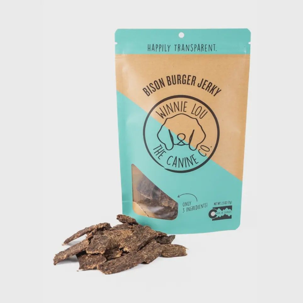 WinnieL Bison Burger Jerky Treats 2.5oz