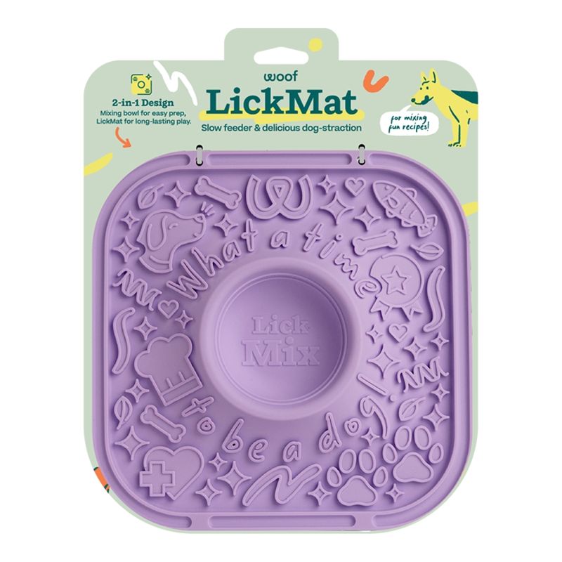 WOOF Dog Lickmat Lavender