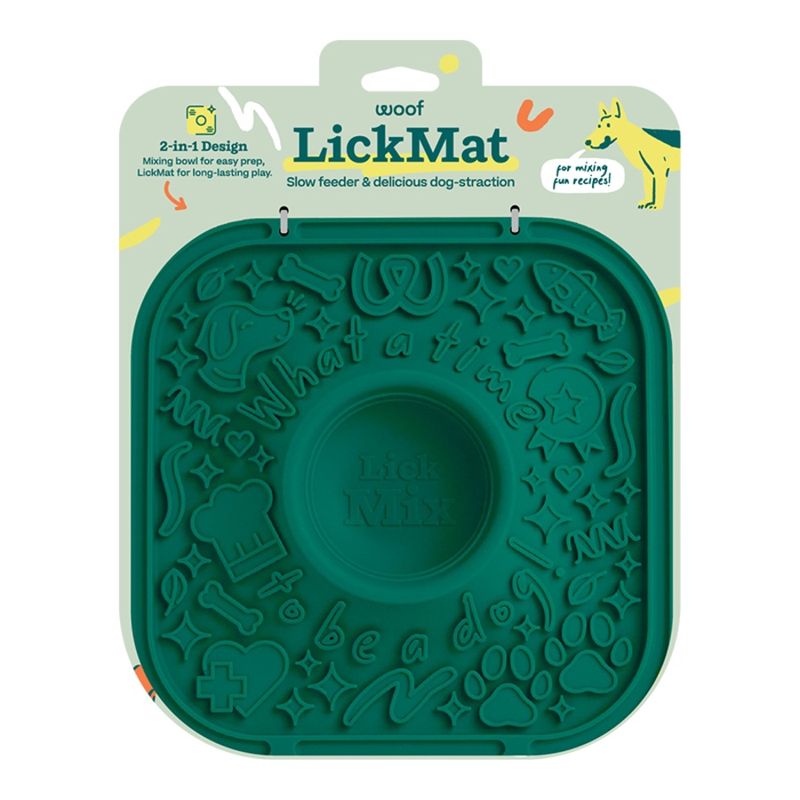 WOOF DOG LICKMAT GREEN