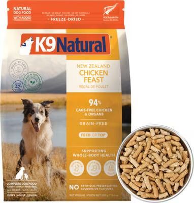 K9 NATURAL Dog Core Diets Freeze-dried Grain Free Chicken Feast 17.6oz