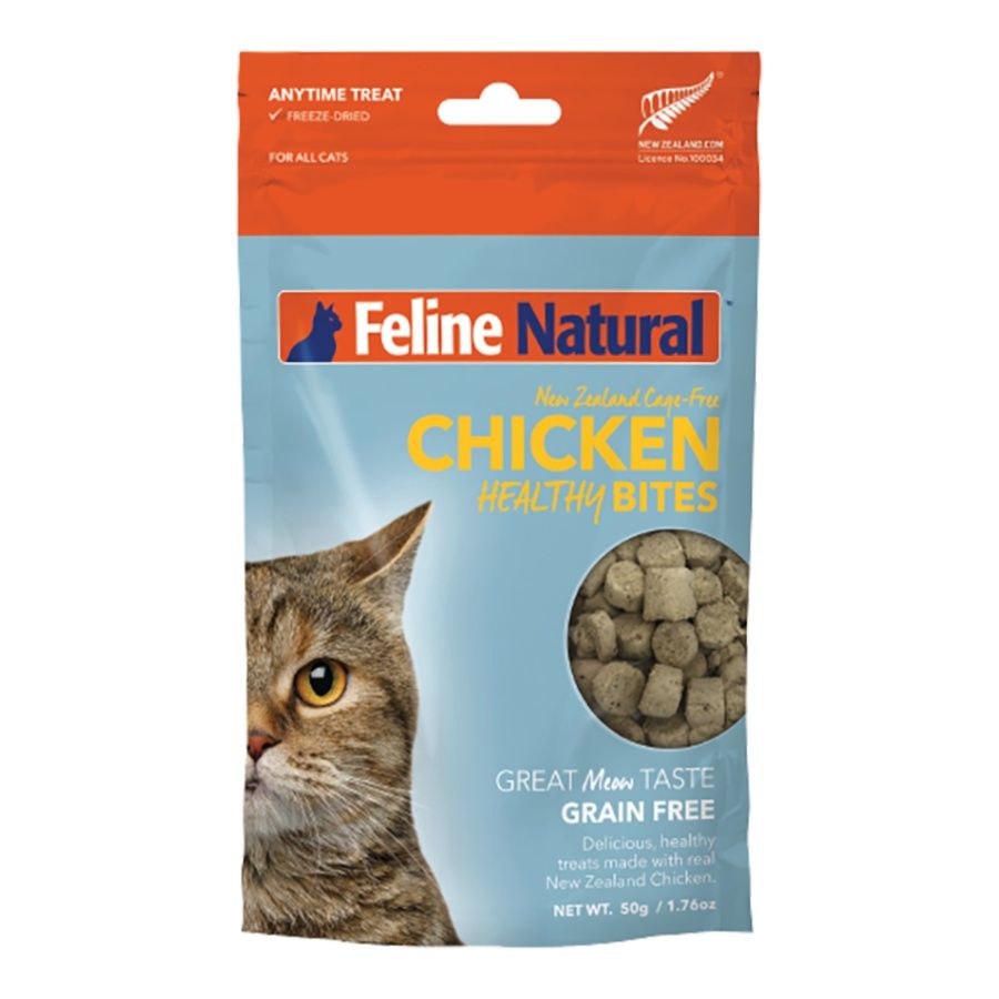 FELINE NATURAL CAT FREEZE-DRIED GRAIN FREE CHICKEN HEALTHY BITES 1.76OZ
