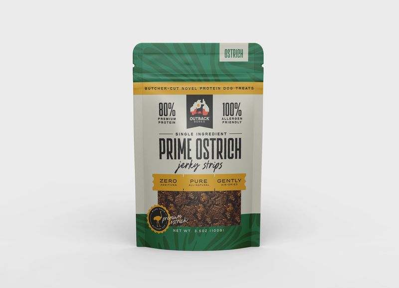 Outback Bones Ostrich Jerky Strips 3.5 oz