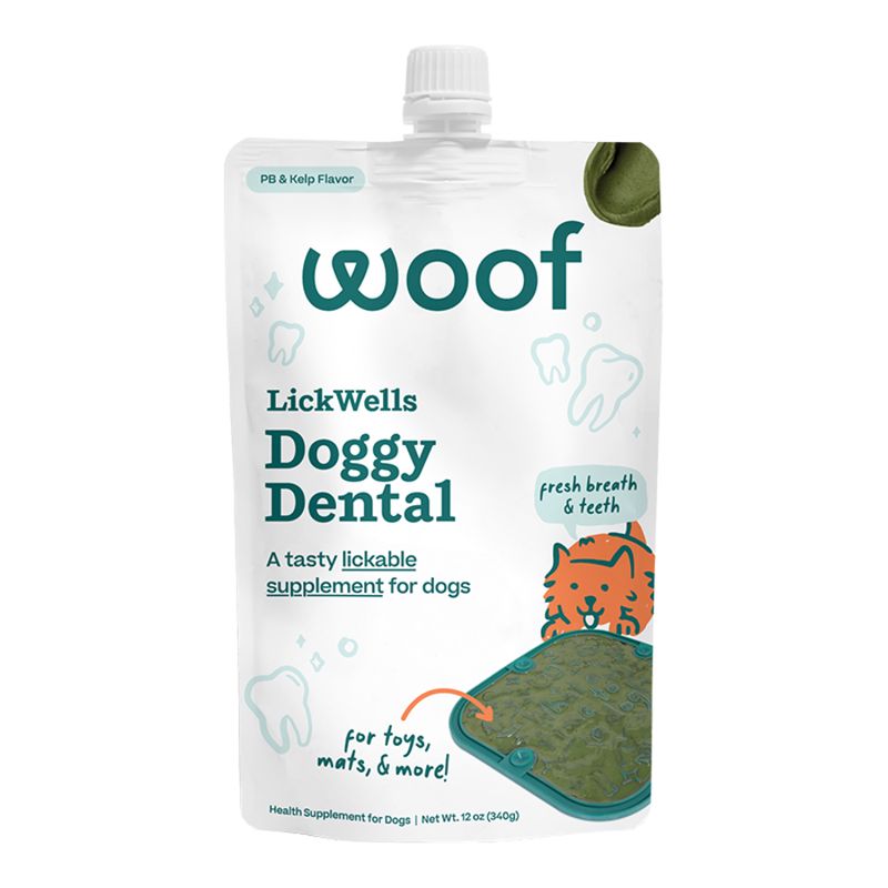 WOOF DOG LICKWELLS DOGGY DENTAL 12OZ