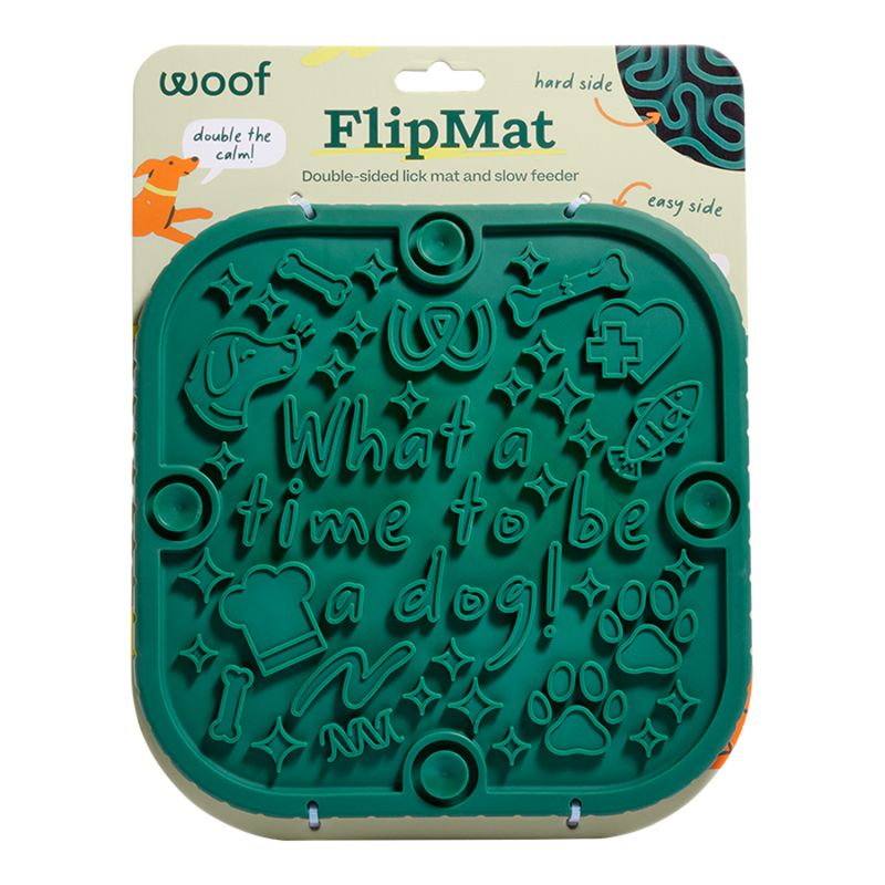 WOOF DOG FLIPMAT GREEN
