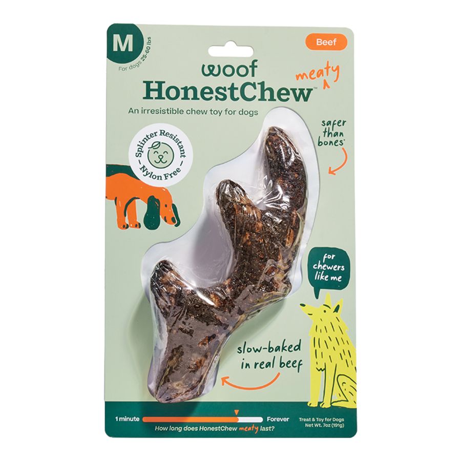 WOOF Dog Honestchew Meaty Antler Chew, Size: 0.5 lb