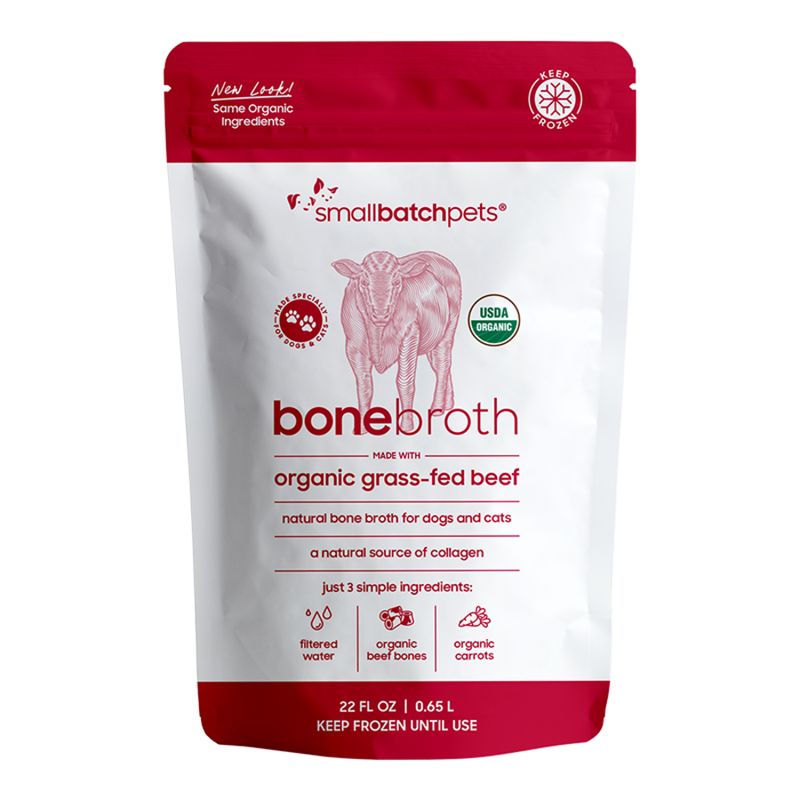 SMALL BATCH Dog Frozen Organic Beef Bone Broth 22oz