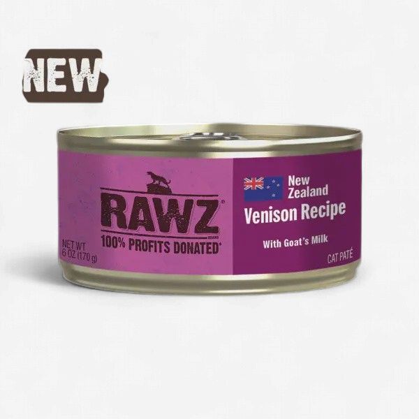 RAWZ 96% Cat Venison Goat Milk Pâté 3oz.