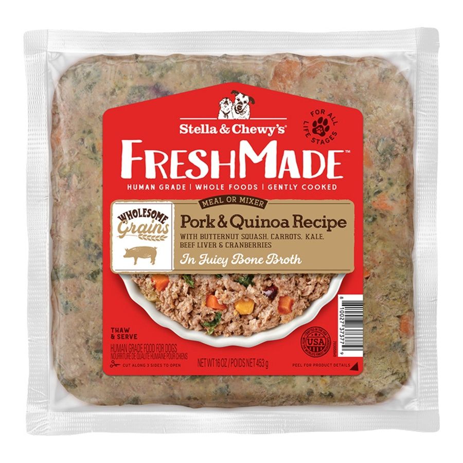 STELLA &amp; CHEWY'S DOG FROZEN FRESH MADE WHOLESOME GRAINS PORK &amp; QUINOA RECIPE 16OZ