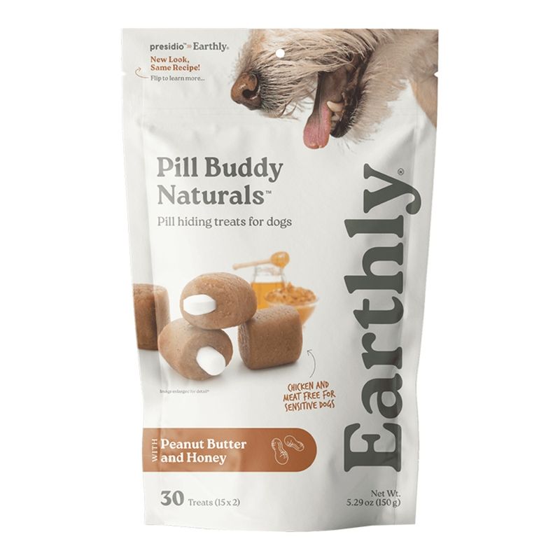 Earthly Dog Pill Buddy Natural Peanut Butter &amp; Honey - 30 Count