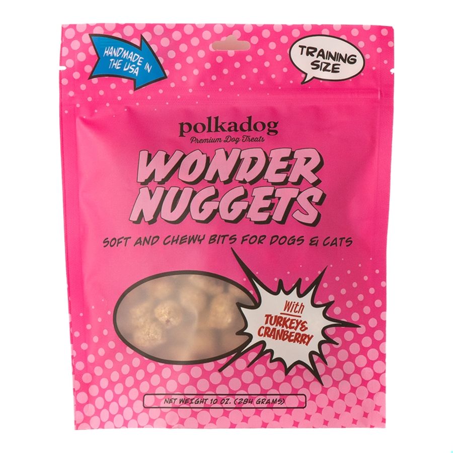 POLKA DOG Bakery Dog Wonder Nuggets Turkey &amp; Cranberry 10oz Pouch