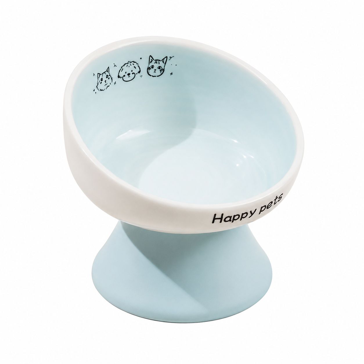 Ceramic Pet Bowl – Blue Lift