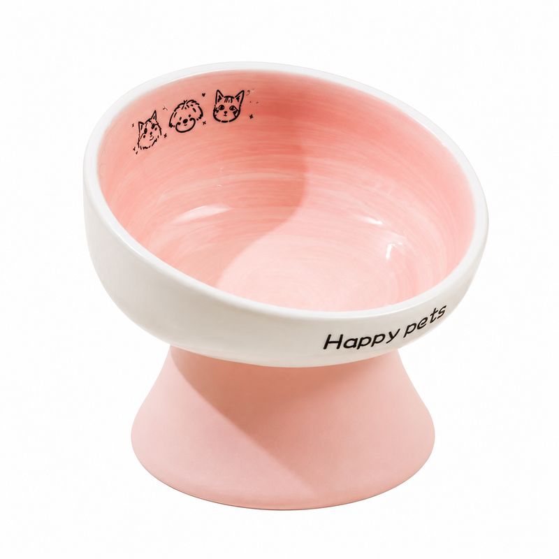 Ceramic Pet Bowl – Pink Lift
