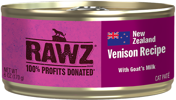 RAWZ Cat 94% Venison Goat Milk Pate 6oz
