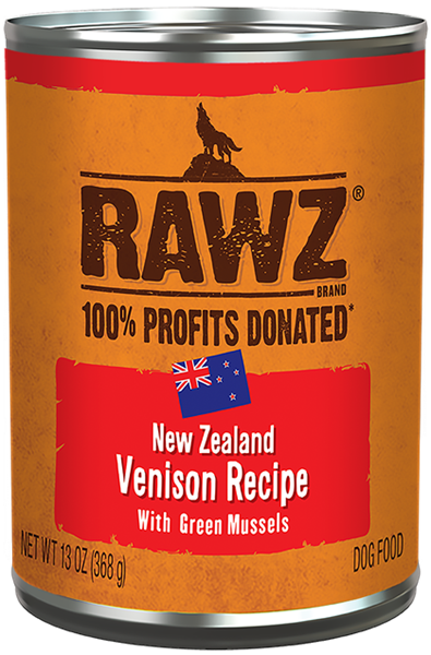RAWZ 94% Dog Venison Green Mussels Pate