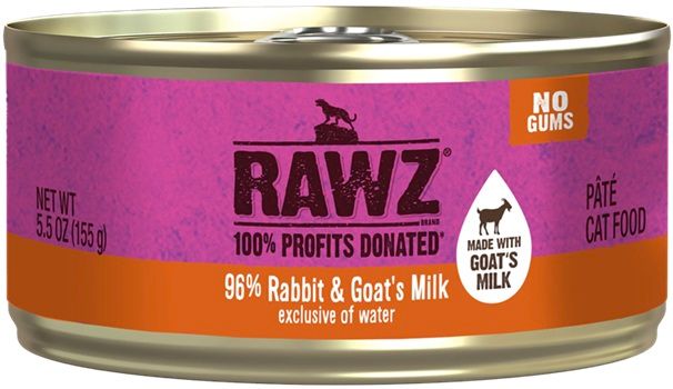 RAWZ 96% Cat Rabbit Goat Milk Pate 5.5oz