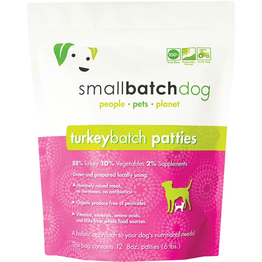 SMALL BATCH Dog Frozen Turkey Patties 6lbs