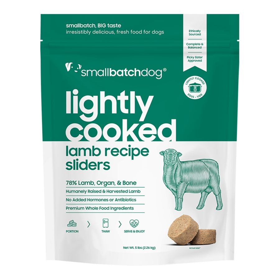 SMALL BATCH Dog Frozen Lightly Cooked Lamb 5lbs