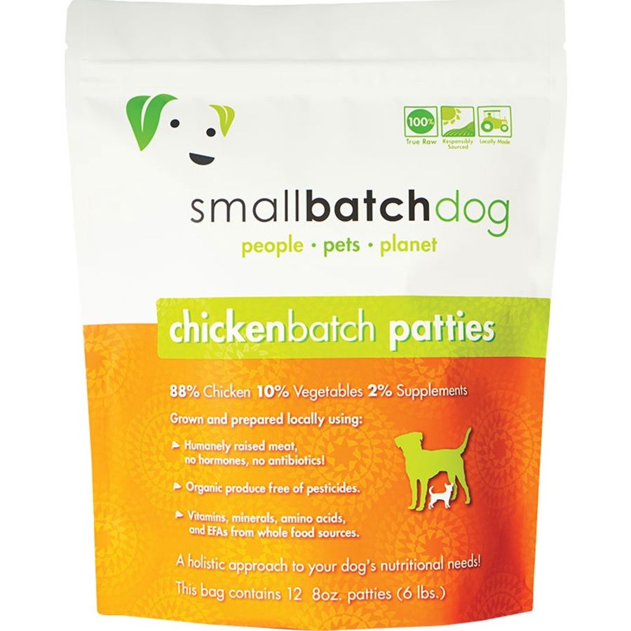 SMALL BATCH DOG FROZEN CHICKEN PATTIES 6LBS
