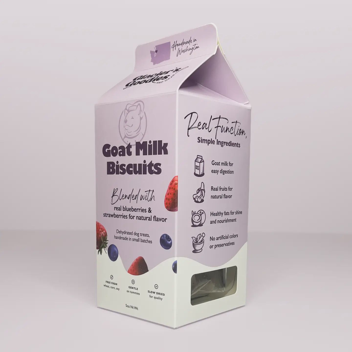 GLACIER’S GOODIES Goat Milk Dog Treats — Blueberry &amp; Strawberry