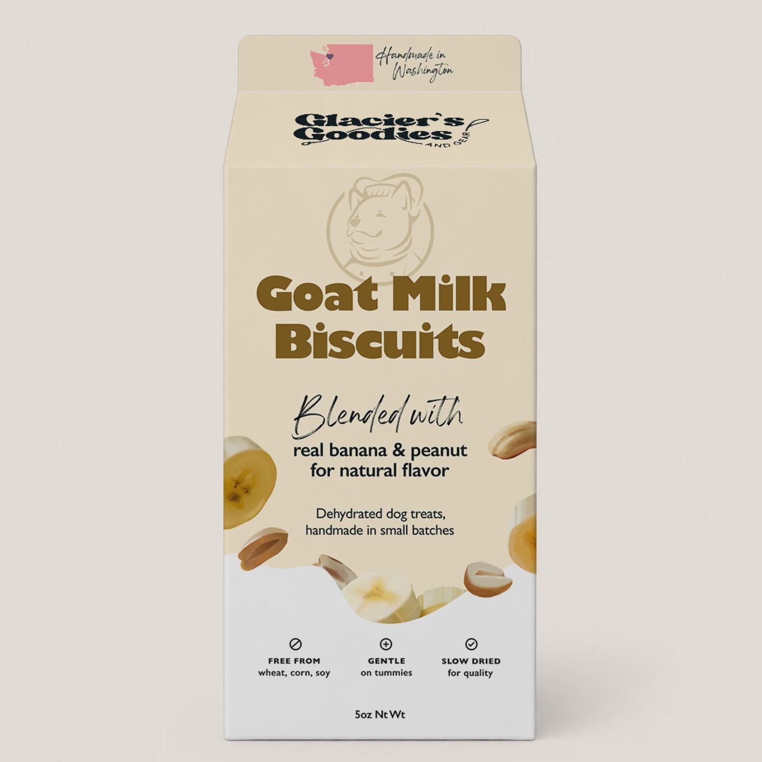 Glacier’s Goodie Goat Milk Dog Treats — Peanut &amp; Banana