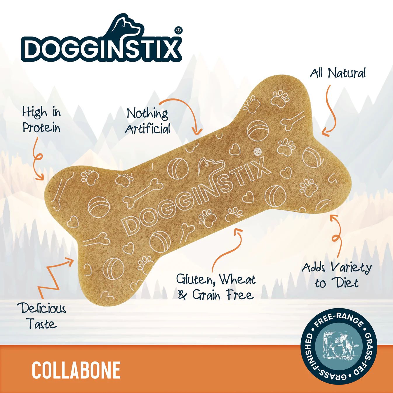DOGGINSTIX Beef Collagen Collabone 6"