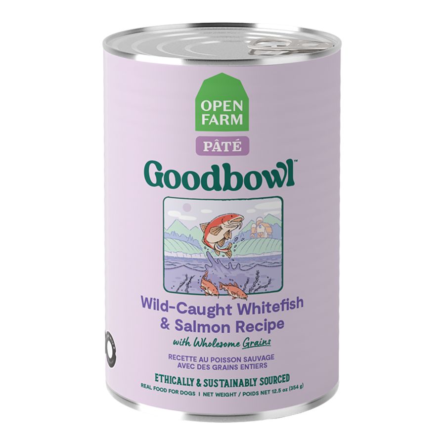 OPENFARM DOG GOODBOWL GRAIN FREE WILD CAUGHT WHITEFISH &amp; SALMON RECIPE 12.5OZ