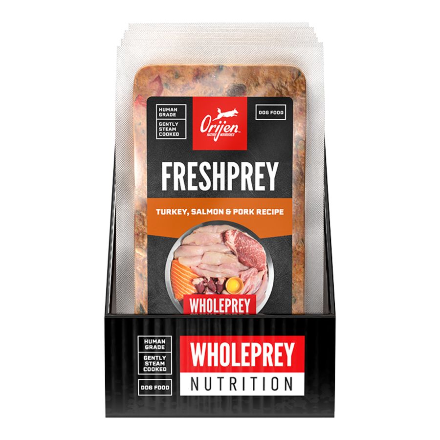 ORIJEN DOG FROZEN FRESHPREY TURKEY SALMON &amp; PORK RECIPE 1LB