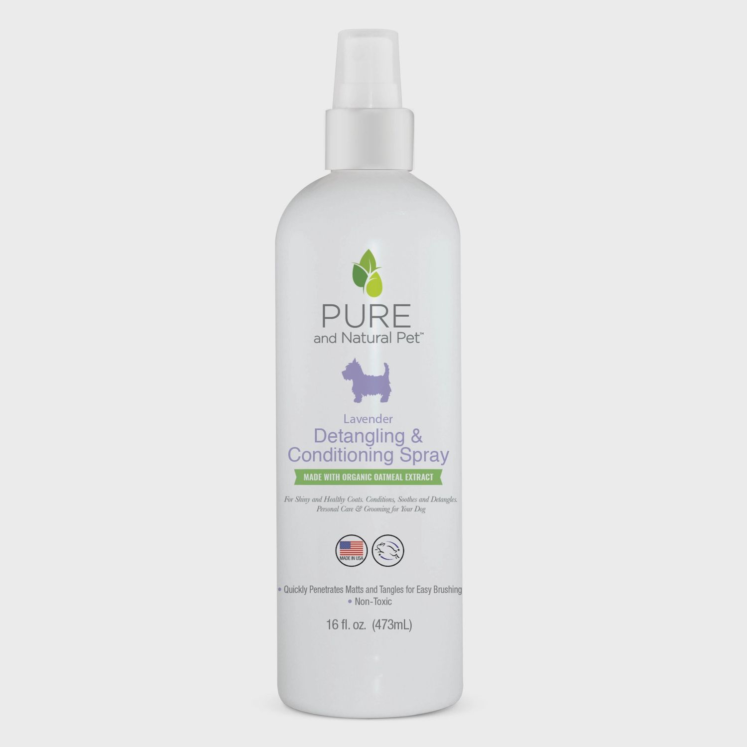 Pure and Natural Pet Spray - Detangling &amp; Conditioning 16oz