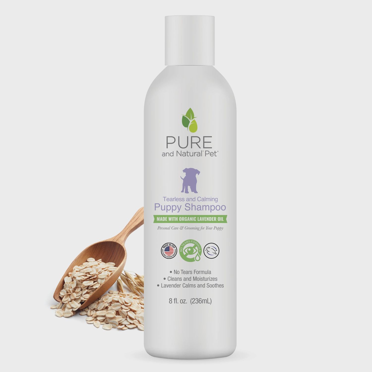 Pure and Natural Pet Shampoo - Puppy Tearless &amp; Calming 8oz