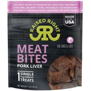 RAISED RIGHT MEAT BITES PORK 5OZ
