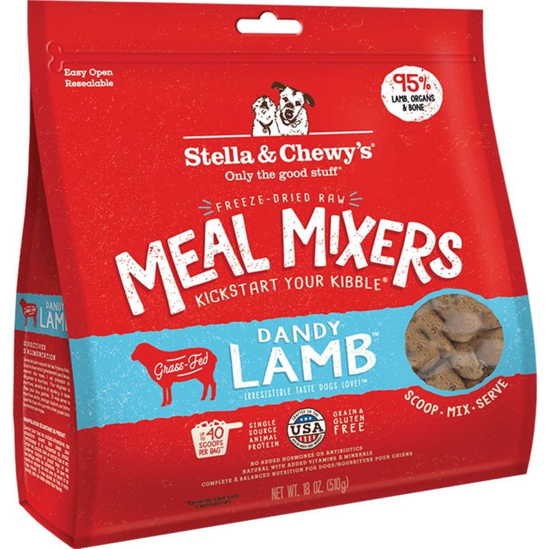 STELLA &amp; CHEWY'S DOG FREEZE-DRIED DANDY LAMB MEAL MIXERS 18OZ