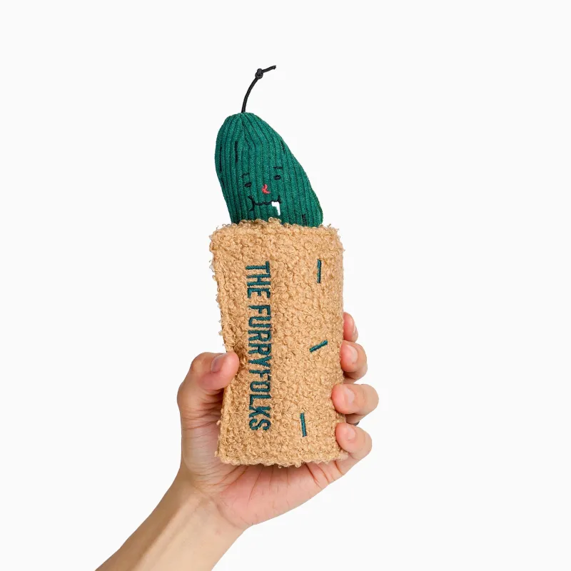 THE FURRY FOLKS Fried Pickle Nosework Dog Toy