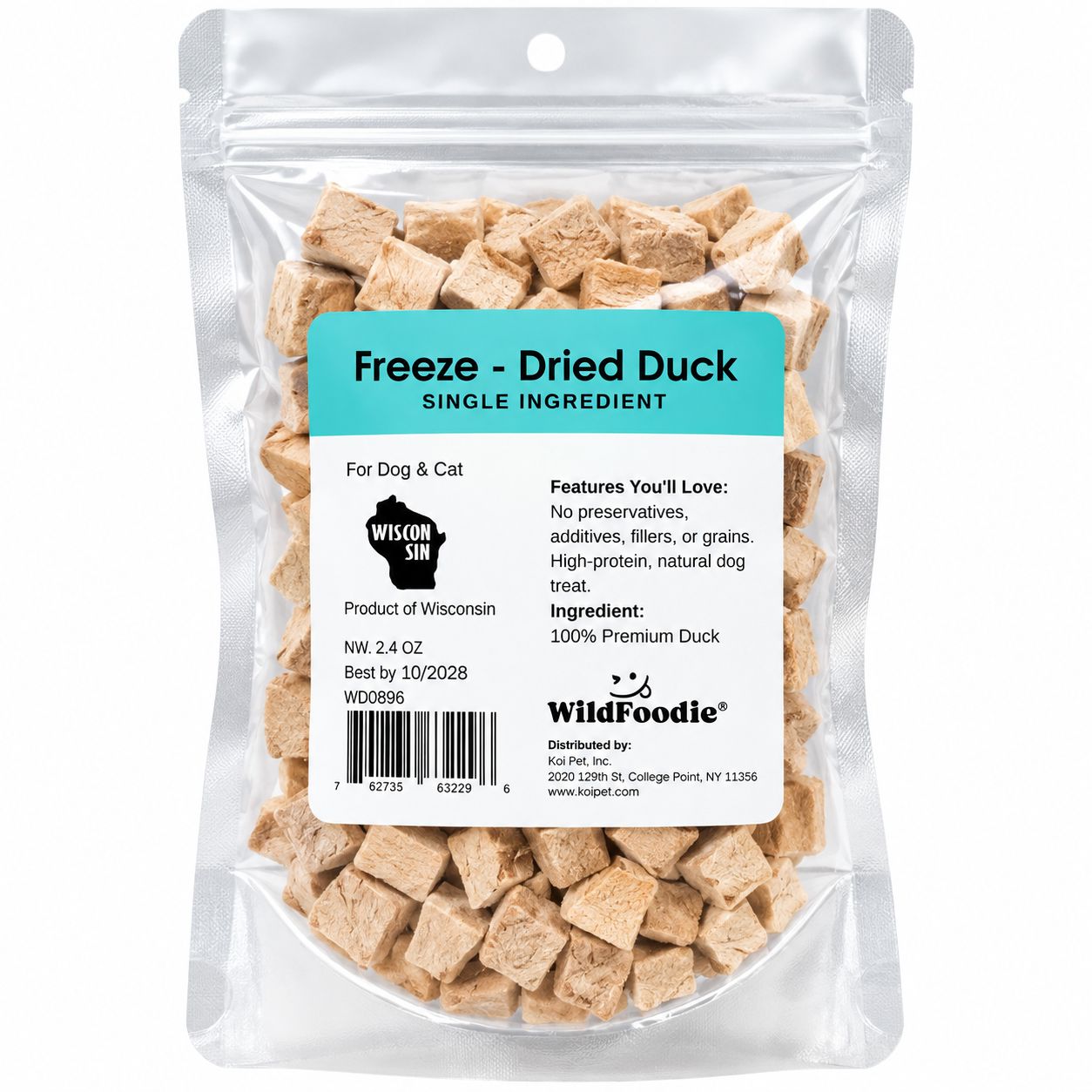 WILDFOODIE 2.4oz Freeze-Dried Duck