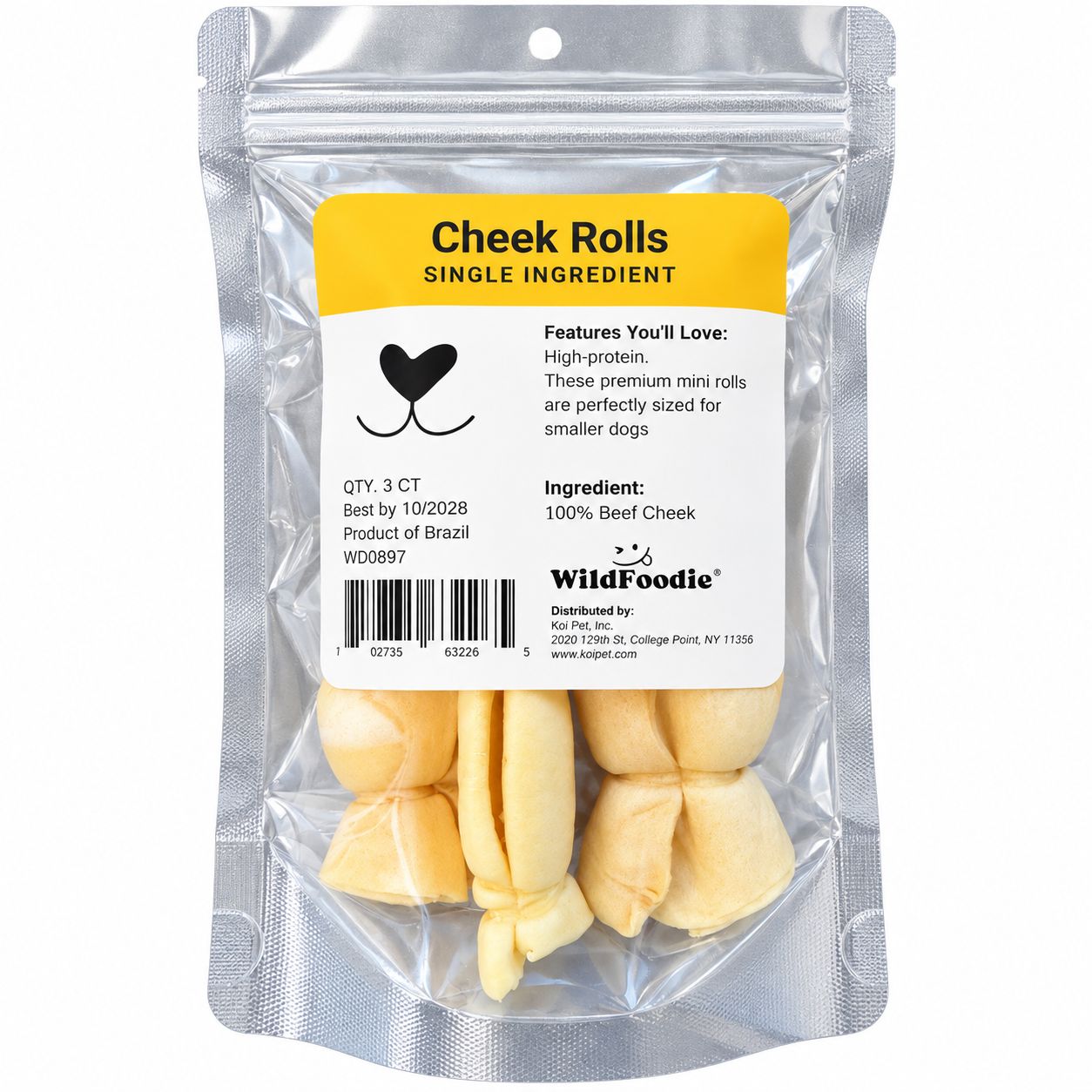 WILDFOODIE 3 CT Mini Cheek Roll
