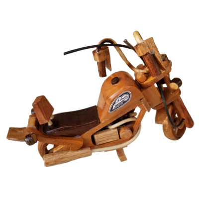 LARGE SIZE Wooden Motocycle Chopper Decor