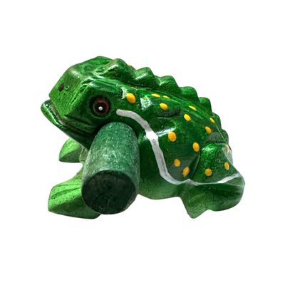 2" Wooden Musical Frog - Green Leaf | FR2GLF