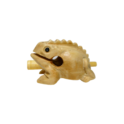 2" Wooden Musical Frog - Natural | FR2N
