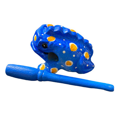 1.5" Wooden Musical Frog - Winter | FR05WF