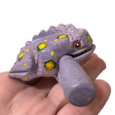 1.5" Wooden Musical Frog - Lavender | FR05LV