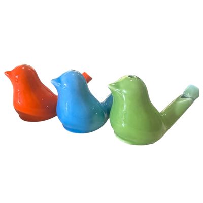 12 Random Ceramic Cute Bird Water Whistle